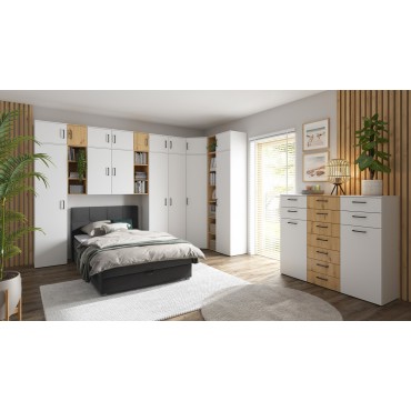 Regał MultiDo 80 cm z 2 drzwiami i półkami biały