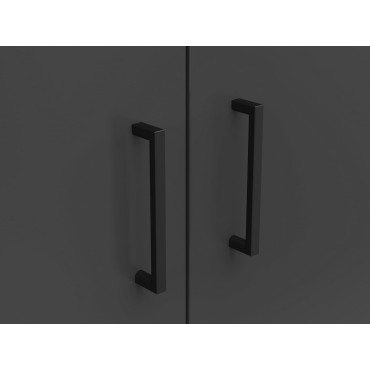 Regał MultiDo 80 cm z 2 drzwiami i półkami grafitowy