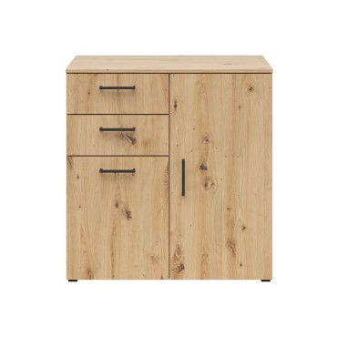 Komoda MultiDo 80 cm z 2 drzwiami i 2 szufladami dąb artisan