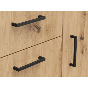 Komoda MultiDo 80 cm z 2 drzwiami i 2 szufladami dąb artisan