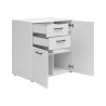 Komoda MultiDo 80 cm z 2 drzwiami i 2 szufladami biała