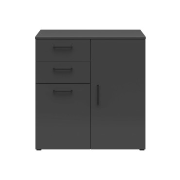 Komoda MultiDo 80 cm z 2 drzwiami i 2 szufladami grafitowa