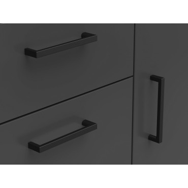 Komoda MultiDo 80 cm z 2 drzwiami i 2 szufladami grafitowa