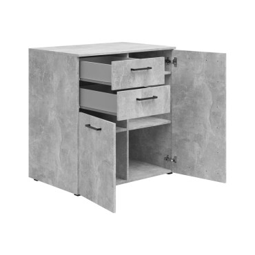 Komoda MultiDo 80 cm z 2 drzwiami i 2 szufladami jasny atelier