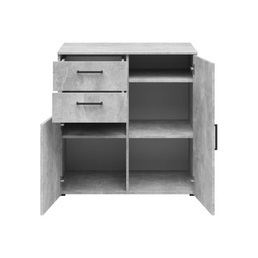 Komoda MultiDo 80 cm z 2 drzwiami i 2 szufladami jasny atelier