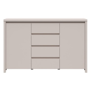 Komoda Kaspian 144 cm z 2 drzwiami i 4 szufladami kaszmir