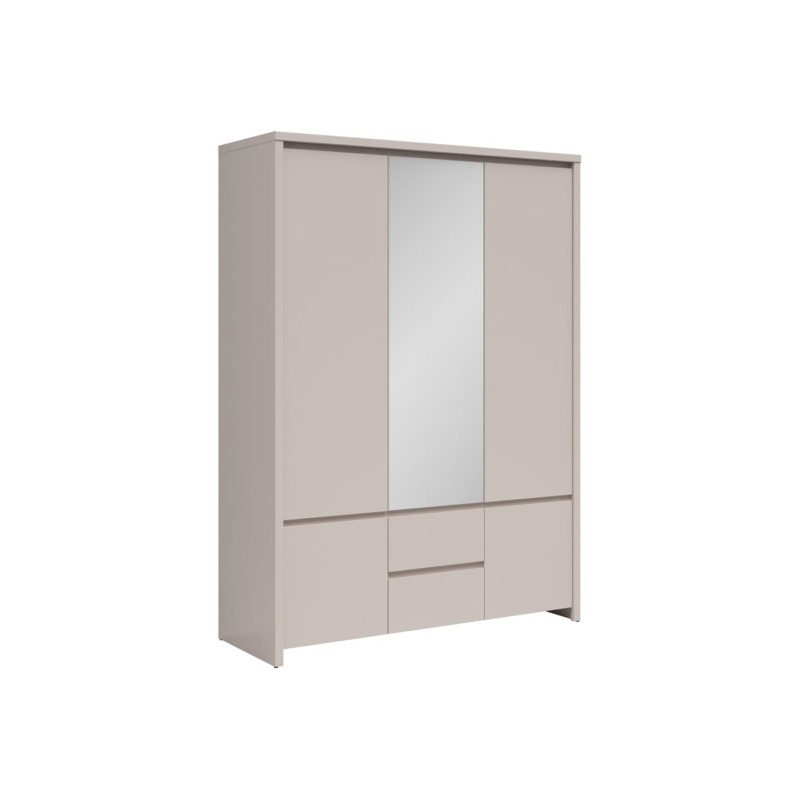 Szafa pięciodrzwiowa Kaspian 153 cm z lustrem i szufladami kaszmir