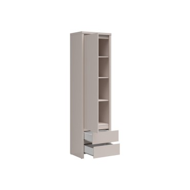 Regał Kaspian 56 cm z drzwiami i 2 szufladami kaszmir