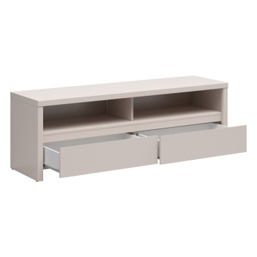 Szafka RTV Kaspian 143 cz z 2 szufladami i półką kaszmir