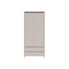 Szafa dwudrzwiowa Kaspian 90 cm z 2 szufladami kaszmir