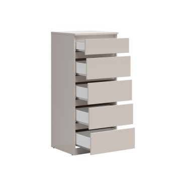 Komoda Kaspian 56 cm z 5 szufladami kaszmir