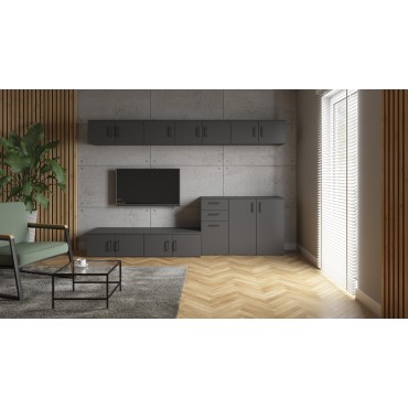 Szafka MultiDo 80 cm dwudrzwiowa grafitowa