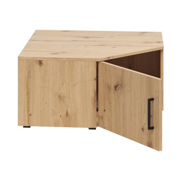 Regał narożny MultiDo 71,5x71,5 cm z drzwiami dąb artisan