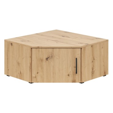 Regał narożny MultiDo 71,5x71,5 cm z drzwiami dąb artisan