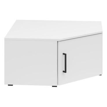 Regał narożny MultiDo 71,5x71,5 cm z drzwiami biały