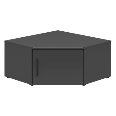 Szafka narożna MultiDo 71,5x71,5 cm z drzwiami grafitowa