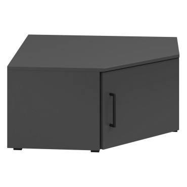 Szafka narożna MultiDo 71,5x71,5 cm z drzwiami grafitowa