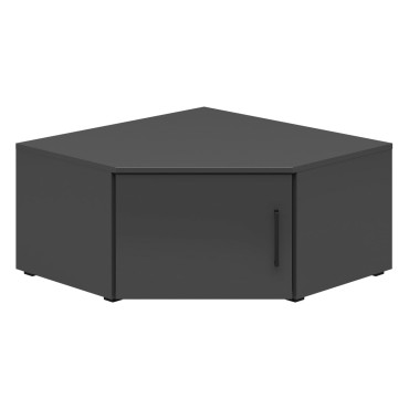 Szafka narożna MultiDo 71,5x71,5 cm z drzwiami grafitowa