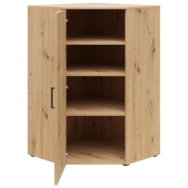 Regał narożny MultiDo 71,5x71,5 cm z drzwiami dąb artisan