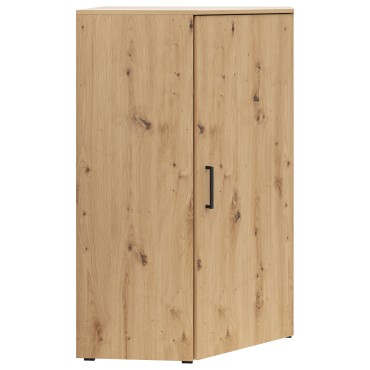 Regał narożny MultiDo 71,5x71,5 cm z drzwiami dąb artisan