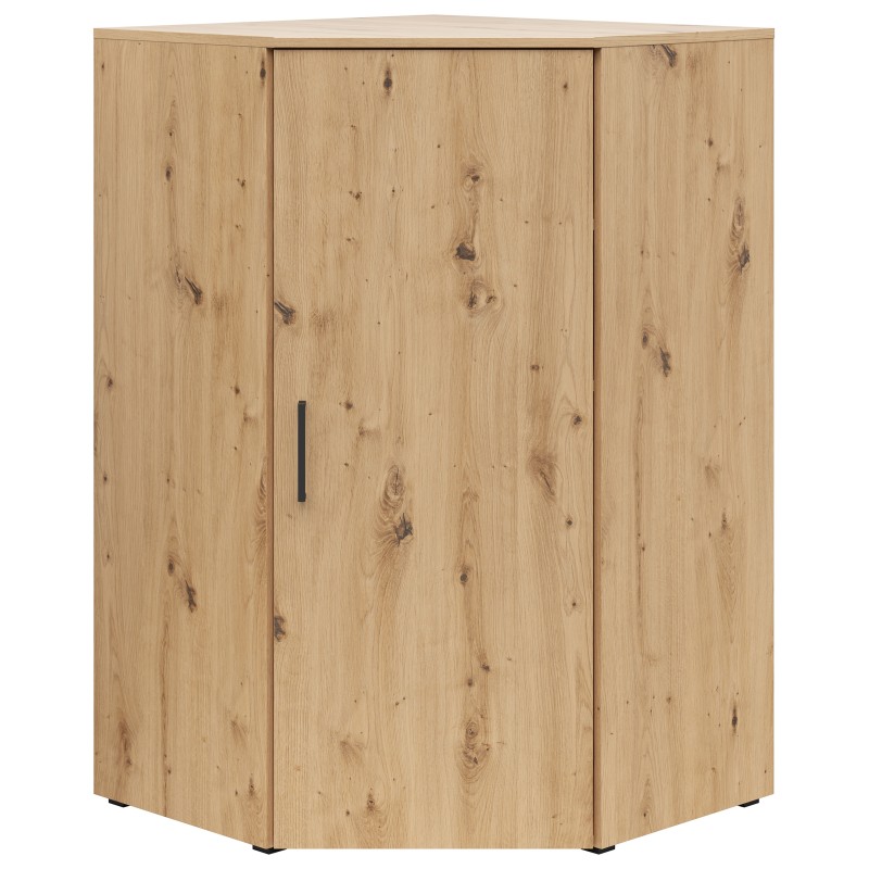 Regał narożny MultiDo 71,5x71,5 cm z drzwiami dąb artisan