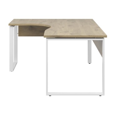Biurko narożne Connect 160x140 cm lewe dąb viking