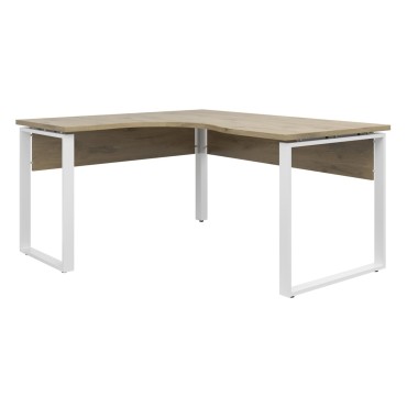 Biurko narożne Connect 160x140 cm lewe dąb viking