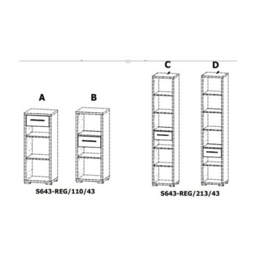 Szuflada Connect 36 cm biały połysk