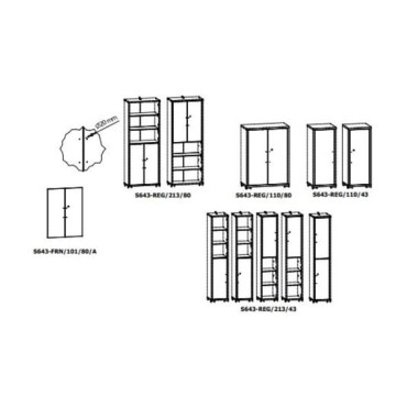 Front Connect 36 cm dwie sztuki biały połysk