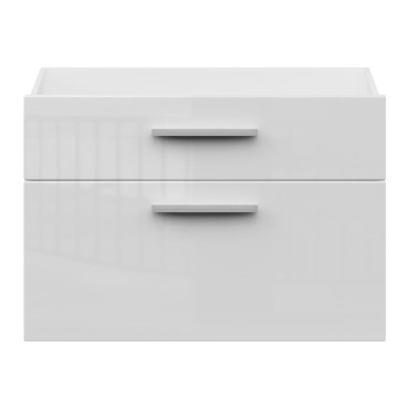 Szuflada Connect 73 cm dwie sztuki biały połysk