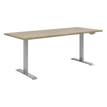 Biurko Connect 175 cm z elektryczną regulacją dąb viking
