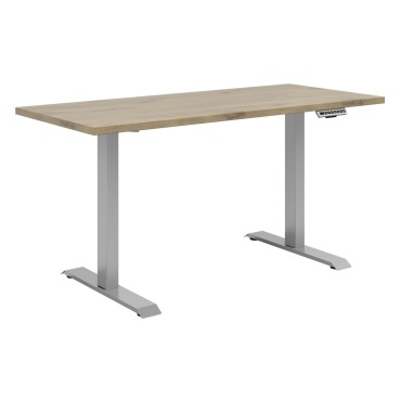 Biurko Connect 135 cm z elektryczną regulacją dąb viking