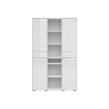 Regał Nevada A 122 cm z 2 drzwiami i półkami biały