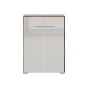 Komoda Nevada 81 cm z 2 drzwiami i szufladą dąb flagstaff ciemny