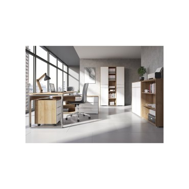 Kontener biurowy Nevada 40 cm z 3 szufladami dąb riviera