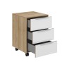 Kontener biurowy Nevada 40 cm z 3 szufladami dąb riviera