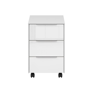 Kontener biurowy Nevada 40 cm z 3 szufladami biały