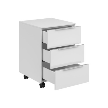 Kontener biurowy Nevada 40 cm z 3 szufladami biały
