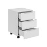 Kontener biurowy Nevada 40 cm z 3 szufladami biały