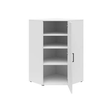 Regał narożny MultiDo 71,5x71,5 cm z drzwiami biały