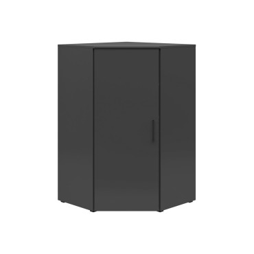 Regał narożny MultiDo 71,5x71,5 cm z drzwiami grafitowy