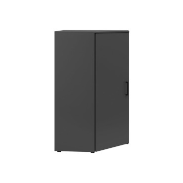 Regał narożny MultiDo 71,5x71,5 cm z drzwiami grafitowy