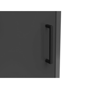 Regał narożny MultiDo 71,5x71,5 cm z drzwiami grafitowy