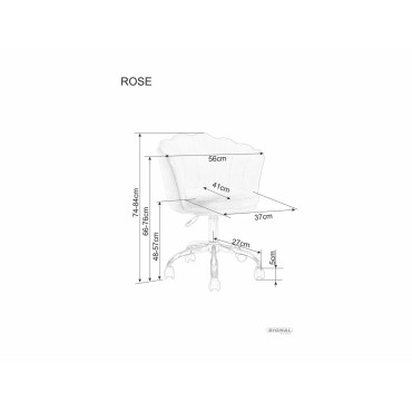 Fotel obrotowy Rose Velvet