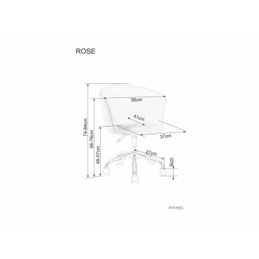 Fotel obrotowy Rose Velvet