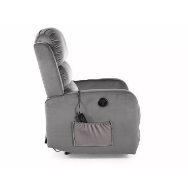 Fotel Pegaz M Velvet z f. masażu