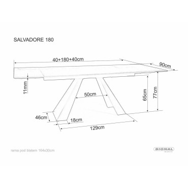 Stół Salvadore Ceramic Anthracite