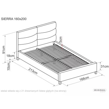 Łóżko Sierra Velvet