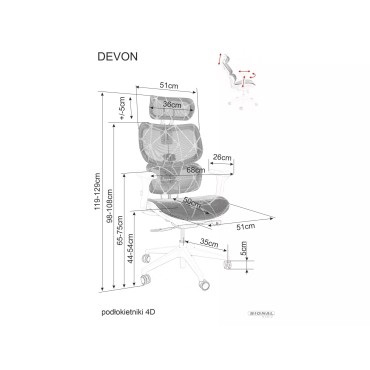 Fotel obrotowy Devon