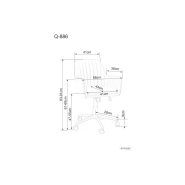 Fotel obrotowy Q-886 Velvet